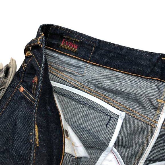 Vintage Evisu Japanese Selvedge Denim Jeans Size 34 - Picture 9 of 13